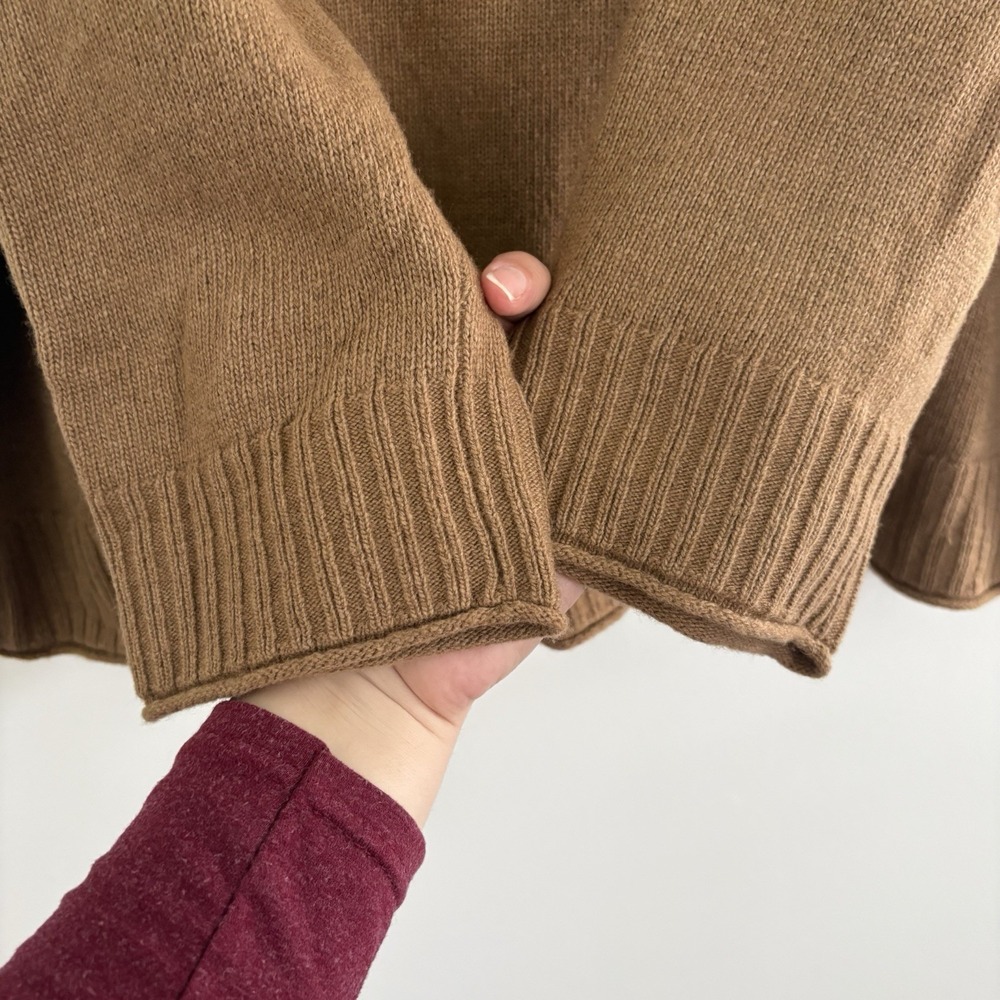 Jenni Kayne Everyday Oversized Wool & Cashmere Blend Sweater In Dark Camel Sz3X - Picture 2 of 9